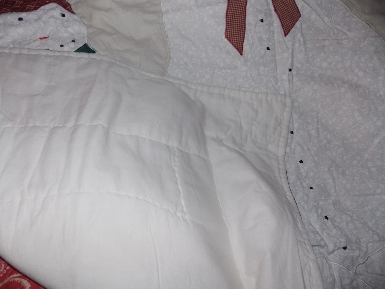 Holiday 2 Snowman Festive Wall Hanging Quilt Top Suitable machine quilting 51x60