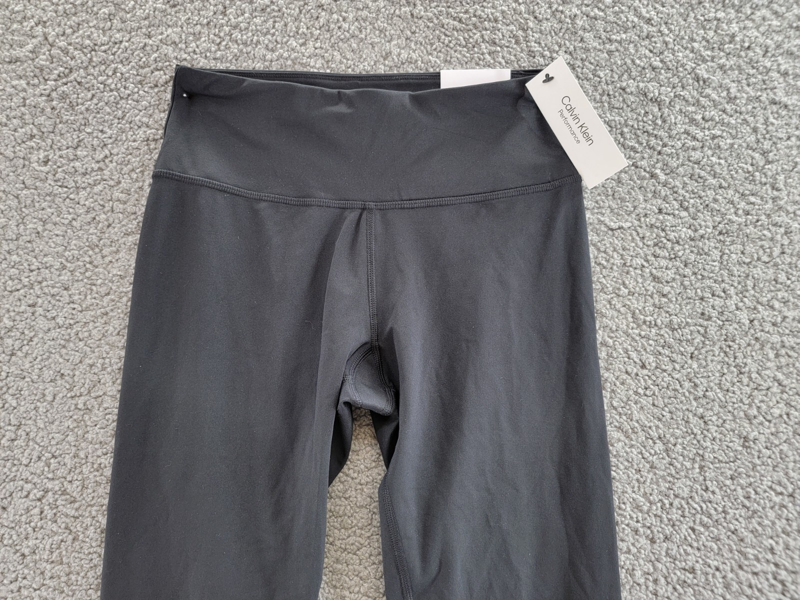 Calvin Klein High-Rise 7/8 Leggings Women's S Black/Blue Elastic Waist Pull On - Picture 3 of 16
