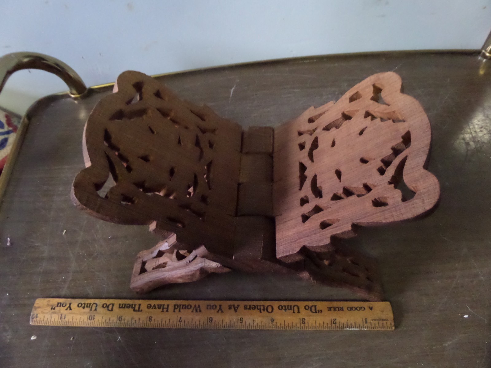 Book Holder / Folding Stand ~ Wooden Carved