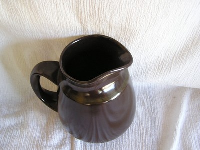 Vintage Franciscan Madeira US Green Tan Brown Water Juice Sangria Pitcher Carafe