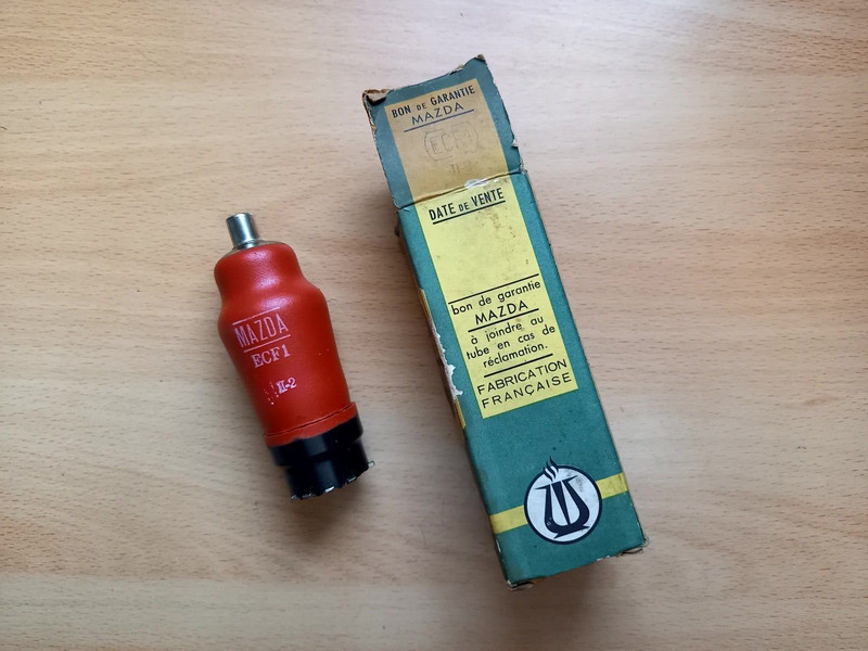 MazdaÂ Ecf1 (Triode Pentode) Tube Lampe Tsf Nos