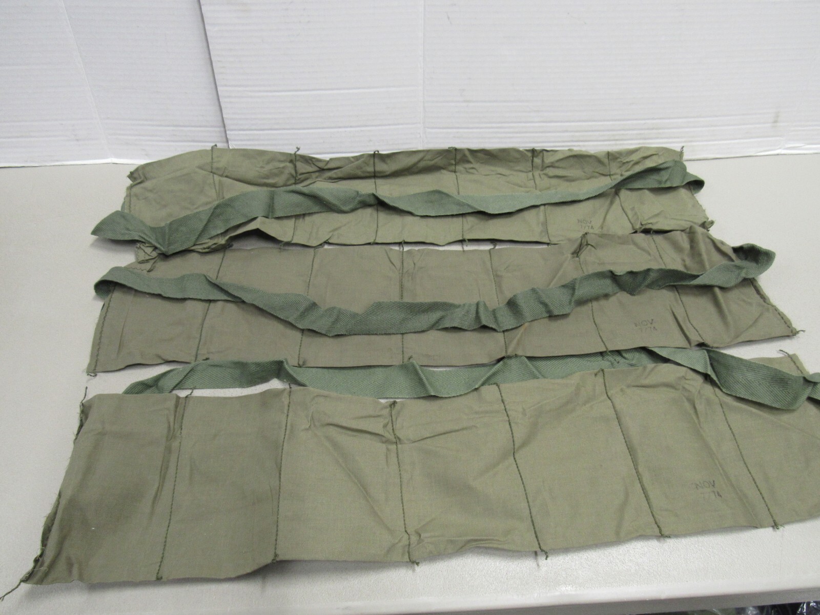  US VIETNAM ERA 7 POCKET AMMO BANDOLIER 1974 DATED UNISSUED US ARMY USMC 223