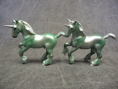 Breyer * Green Clydesdale Unicorn Lot #15 * for Custom CM Stablemate Model Horse