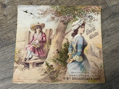 Broadhead Dress Goods Jamestown New York, WF Finger & Co Adv