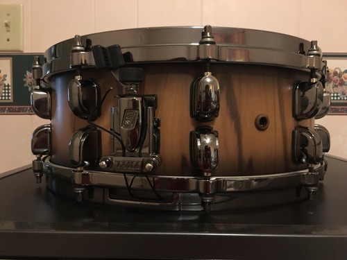 Tama Starclassic Bubinga Limited Edition 14x5.5 Snare Drum Smokey Satin Walnut