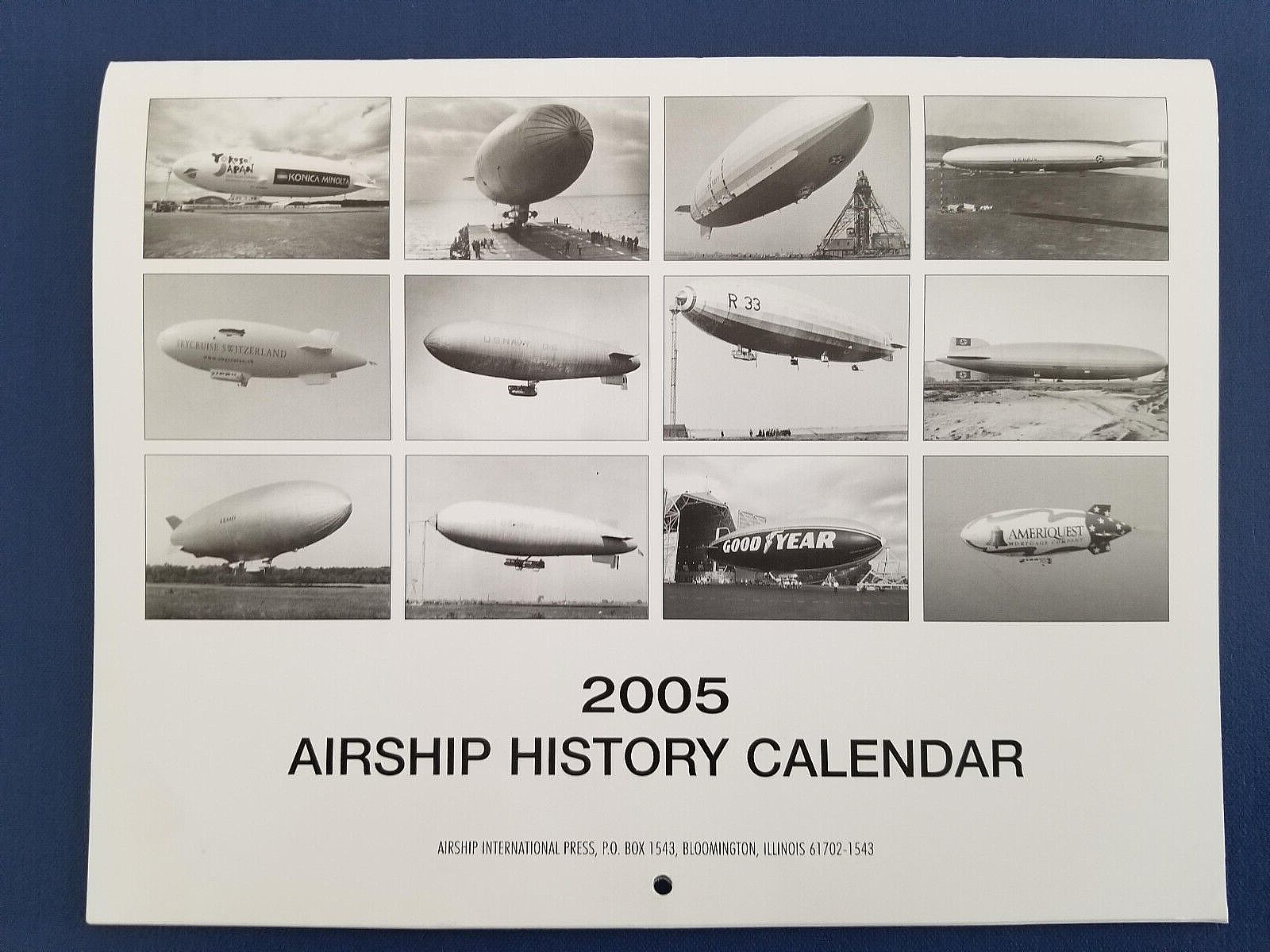 2005 Airship History Calendar, interesting facts on every date in each month