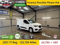 2021 71 Reg Vauxhall Combo 2300 1.5 Turbo D 100ps H1 Sportive Van 6 Speed + VAT