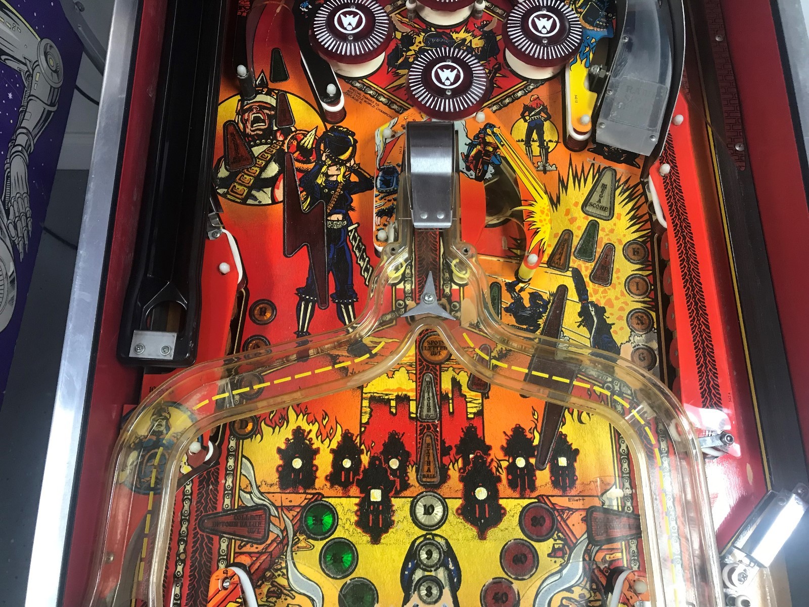 1986 Williams ROAD KINGS PINBALL MACHINE LEDS
