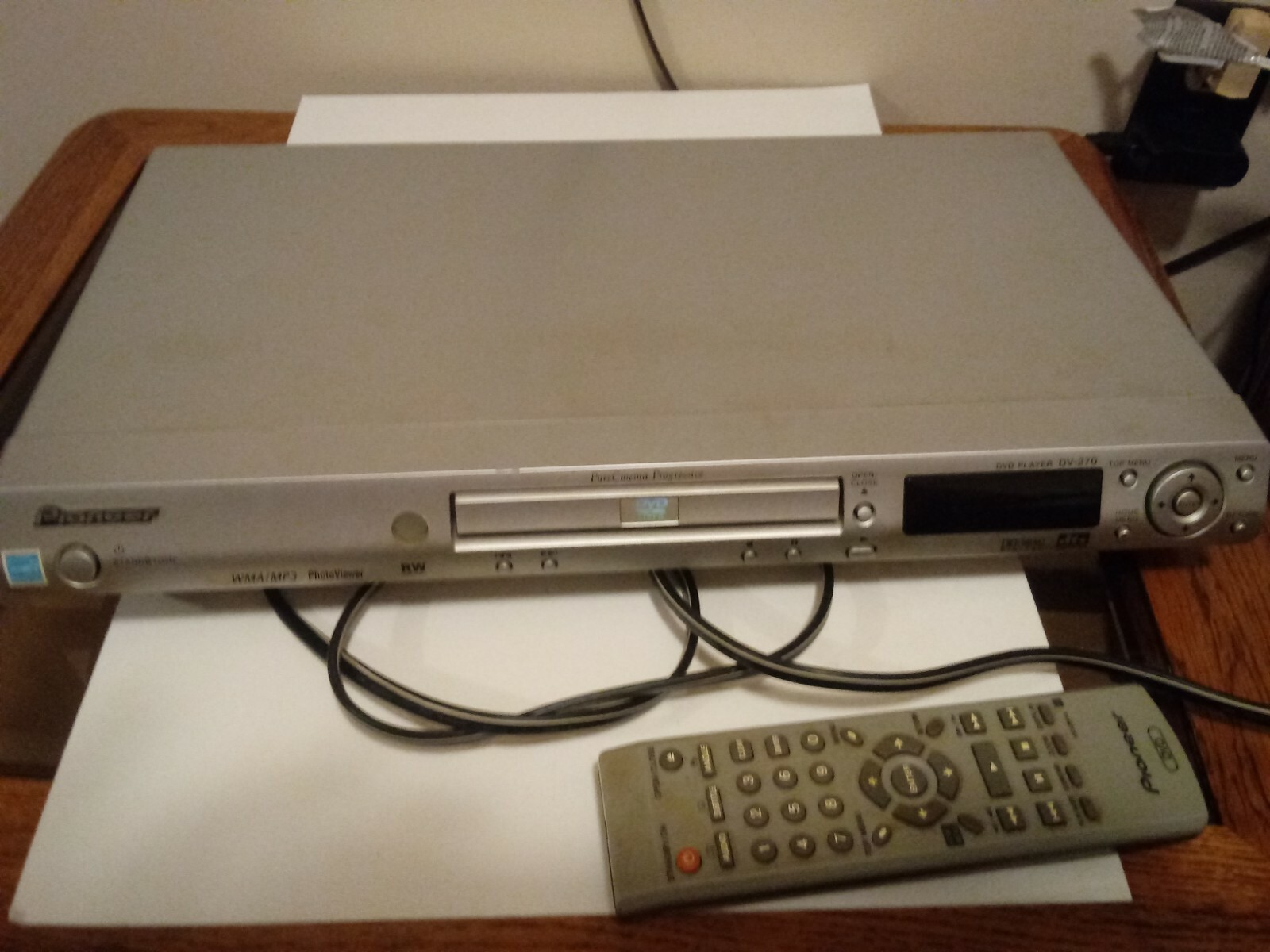 Needs Repair Pioneer DVD Player Model DV270S RCA Coaxial cable ready