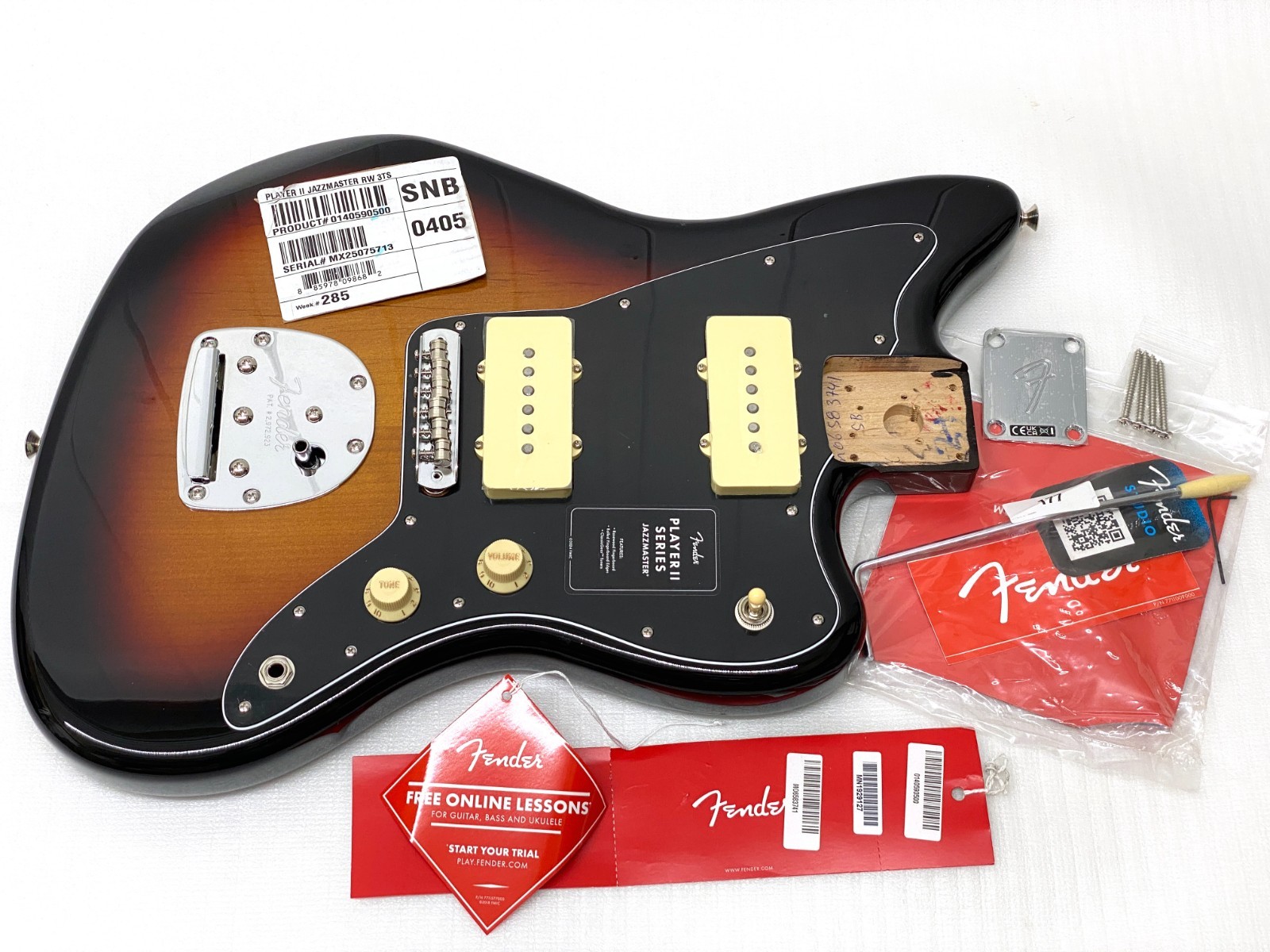 Player II Series Alnico V Fender JAZZMASTER LOADED BODY