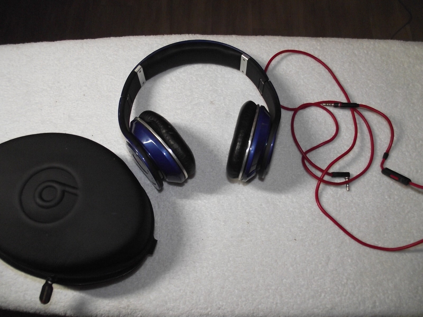 Beats by Dr. Dre 190003 00 Studio Wired Monster Headphones Blue W Case eBay
