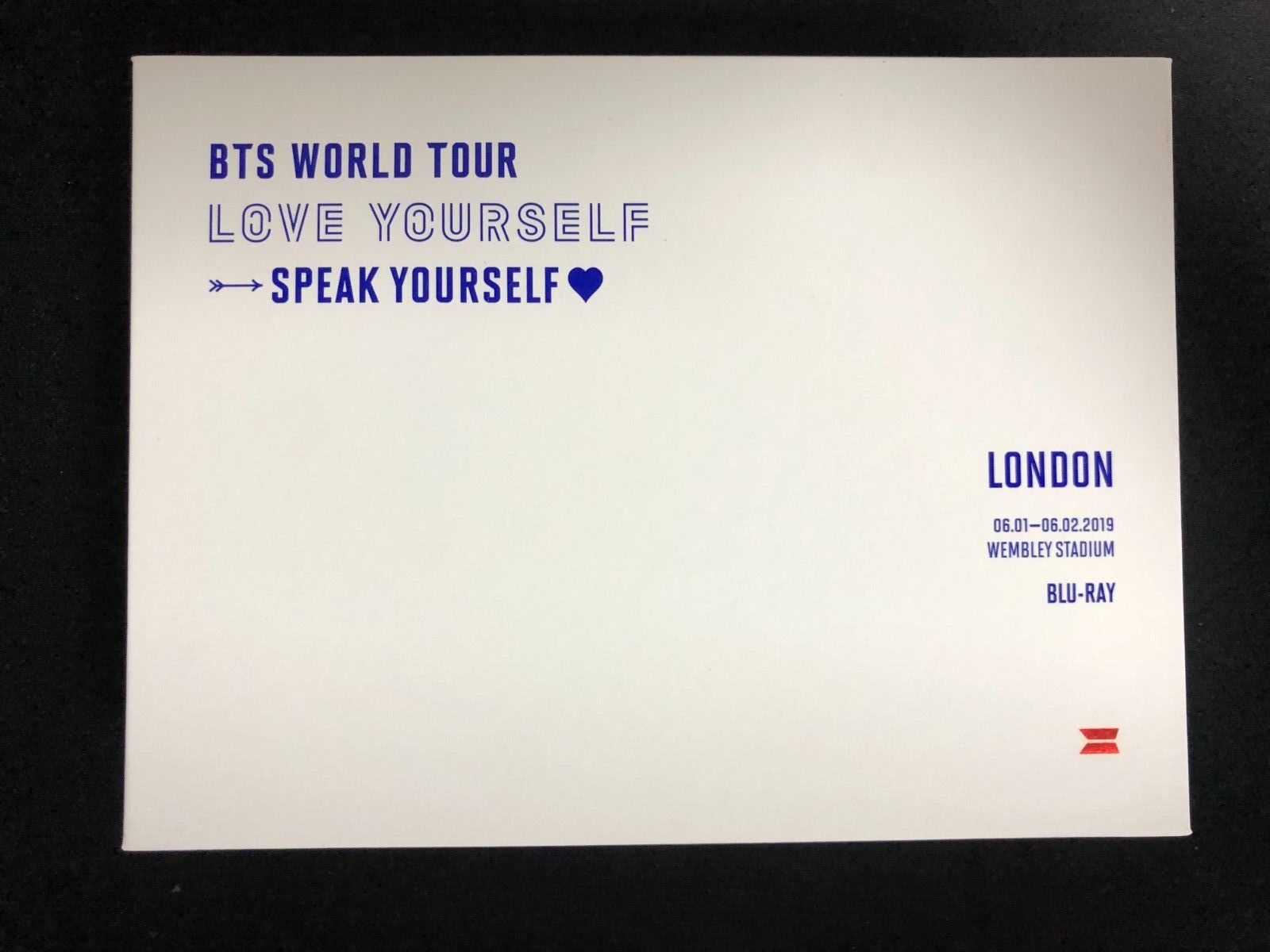 BTS WORLD TOUR LOVE YOURSELF : SPEAK YOURSELF LONDON BLU-RAY