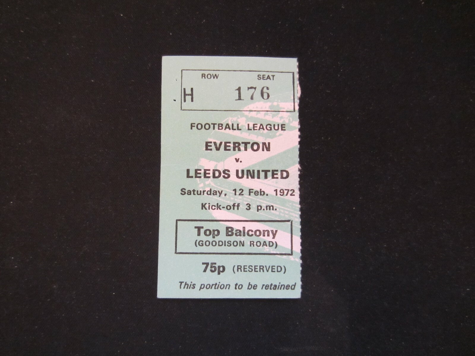 197172 EVERTON v LEEDS UNITED TICKET STUB Everton