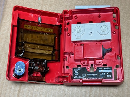 Honeywell Gamewell MS-7AF Addressable Manual Dual Action Pull Station Fire Alarm