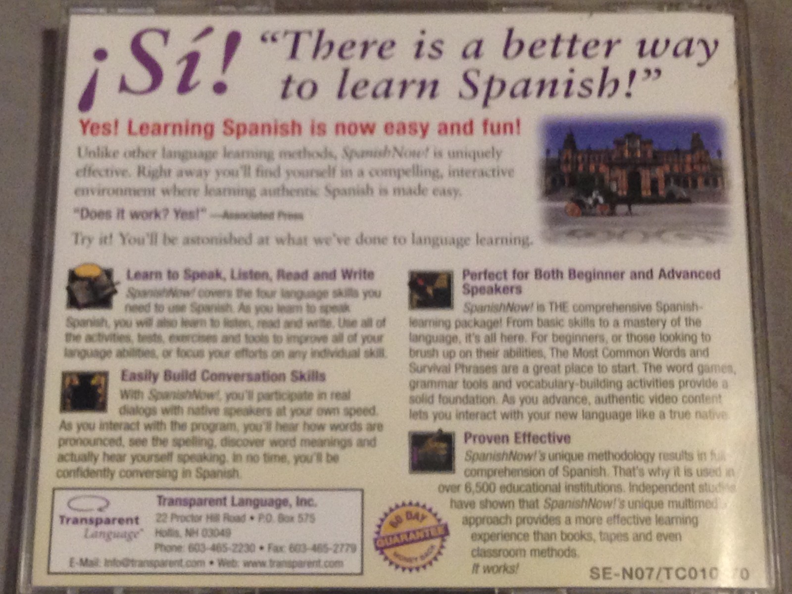 Learn SPANISH Now! Master Program CD-ROM Windows/Mac RARE