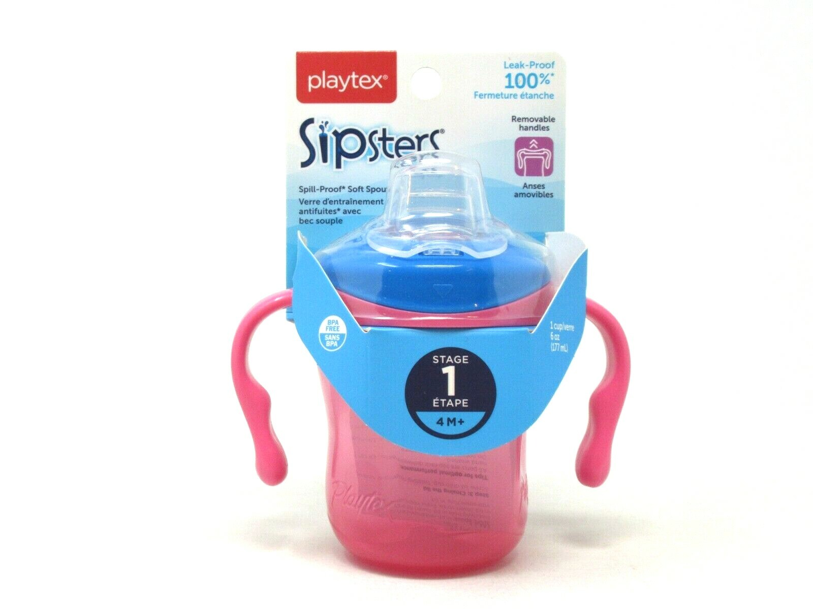 Stage 1 Handles 4 M+ Blue Pink Bpa Free