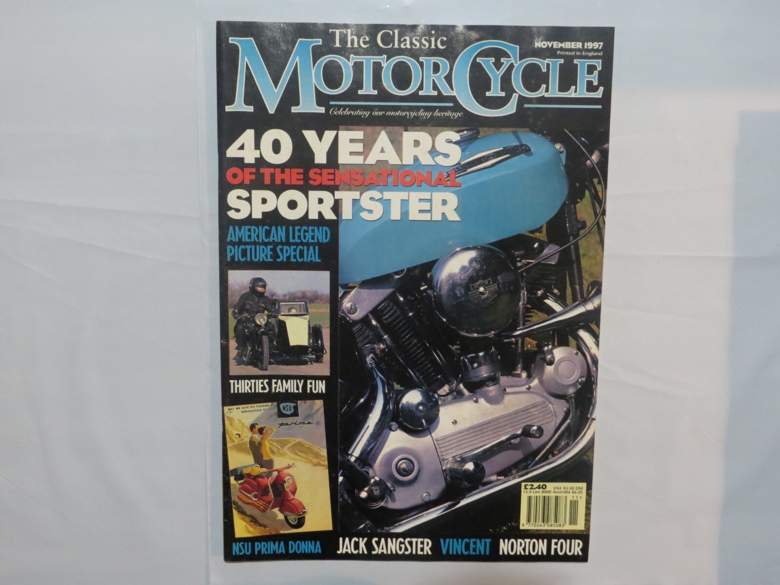 Vintage Issue of Classic Motor Cycle Magazine 1997 November