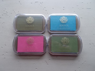 Set HSN Anna Griffin Border & Corner Stamps Frame Acrylic Mount & Ink Pads NEW