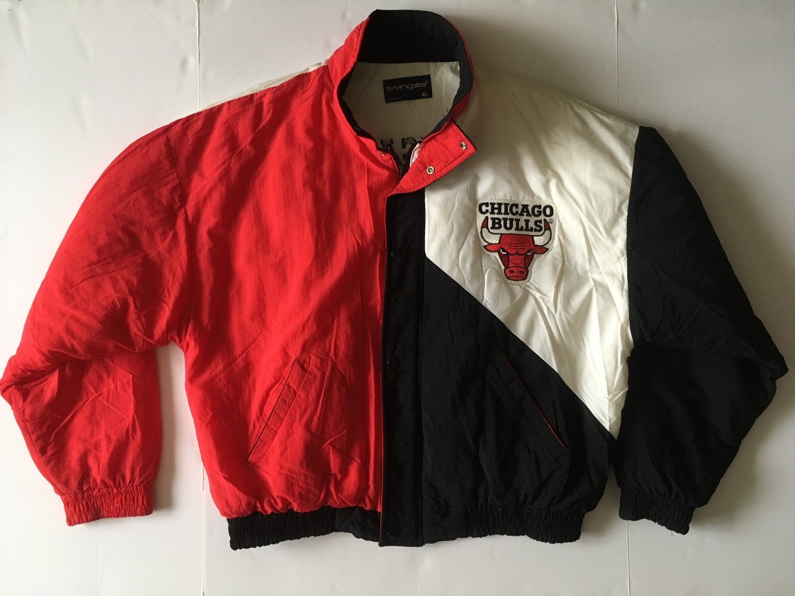 RARE Vintage Authentic Chicago Bulls Swingster Jacket 1990s RARE Vintage Authentic Chicago Bulls Swingster Jacket 1990s