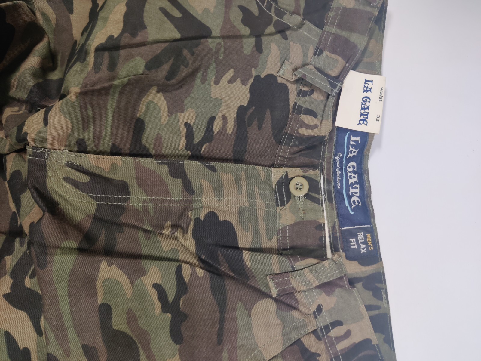 LA GATE CAMO Size  W34 X 31 Denim jeans New