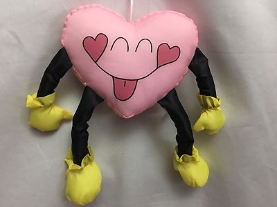 VALENTINES HEART 5" X 7" PINK FACE ARMS LEGS HEART Plush Stu