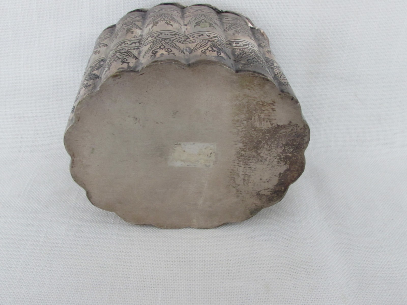 Antique Silver Plate Unmarked Tea Caddy