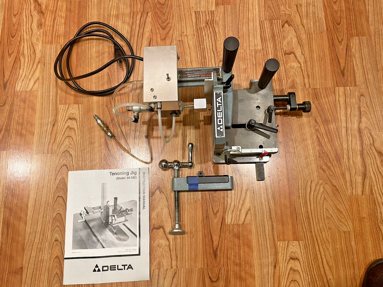 Delta Tenoning Jig Model 34-182 w/  Pneumatic Clamp Modification For Production
