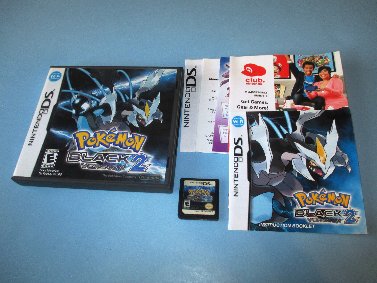 Pokemon Black 2 Version Nintendo DS Lite DSi XL 3DS 2DS w