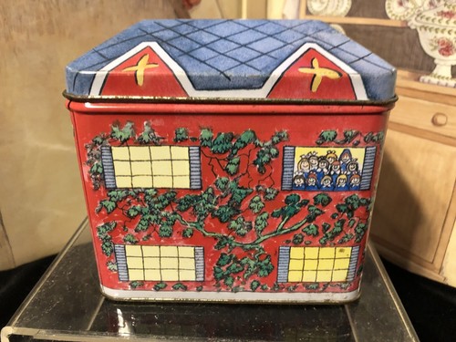 VINTAGE MADELINE HOUSE MUSIC BOX / TIN By Schylling