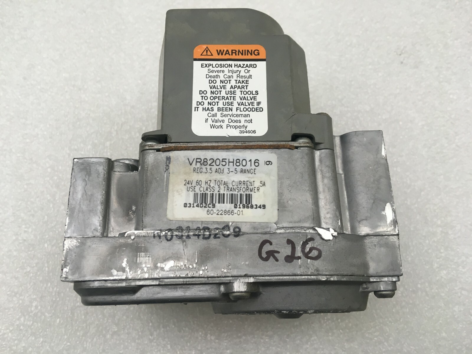 Gas Valve Rheem Ruud 60-22866-01 Used #g26