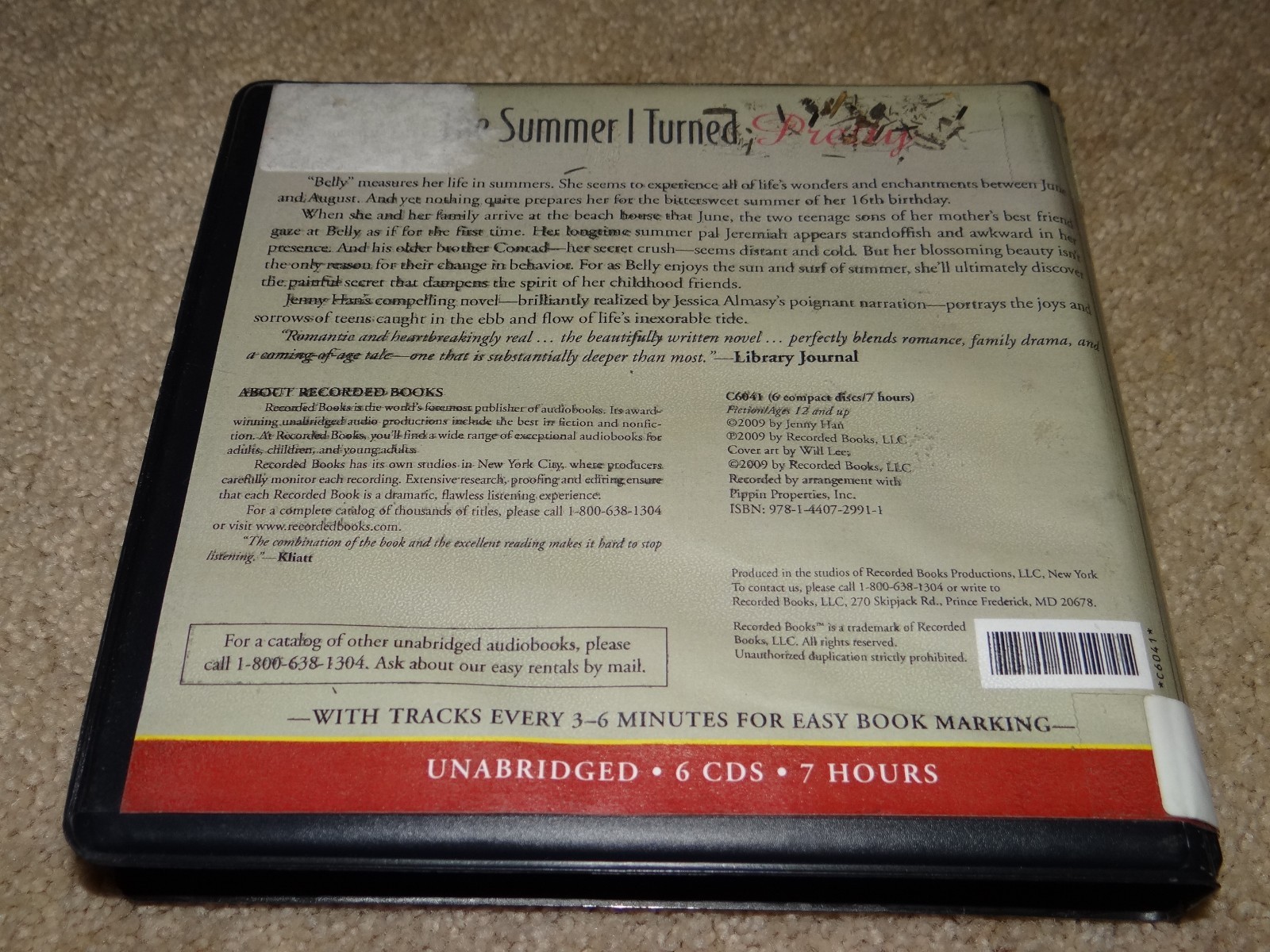 The Summer I Turned Pretty by JENNY HAN Unabridged 6 Disc Audiobook CD Set YA