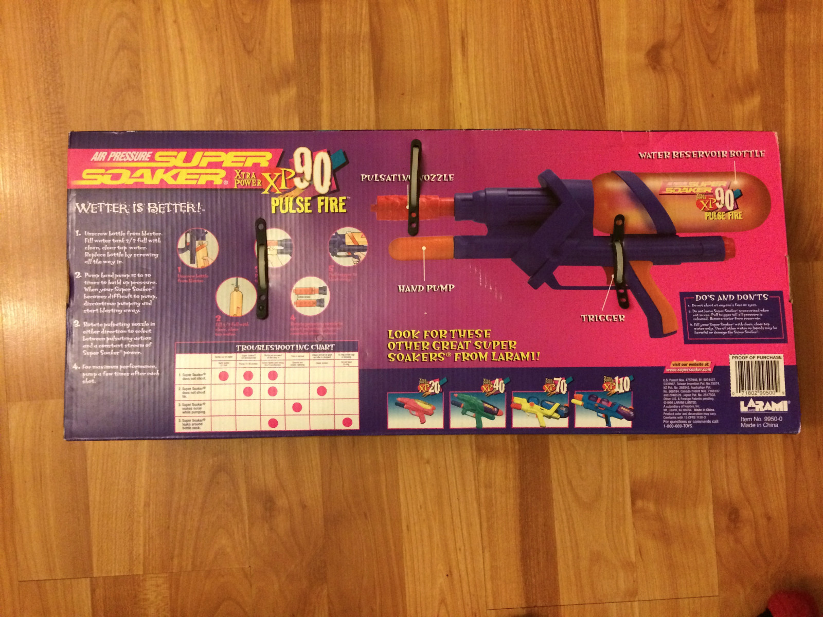 1998 Larami Super Soaker XP 90 Pulse Fire - New In Box RARE