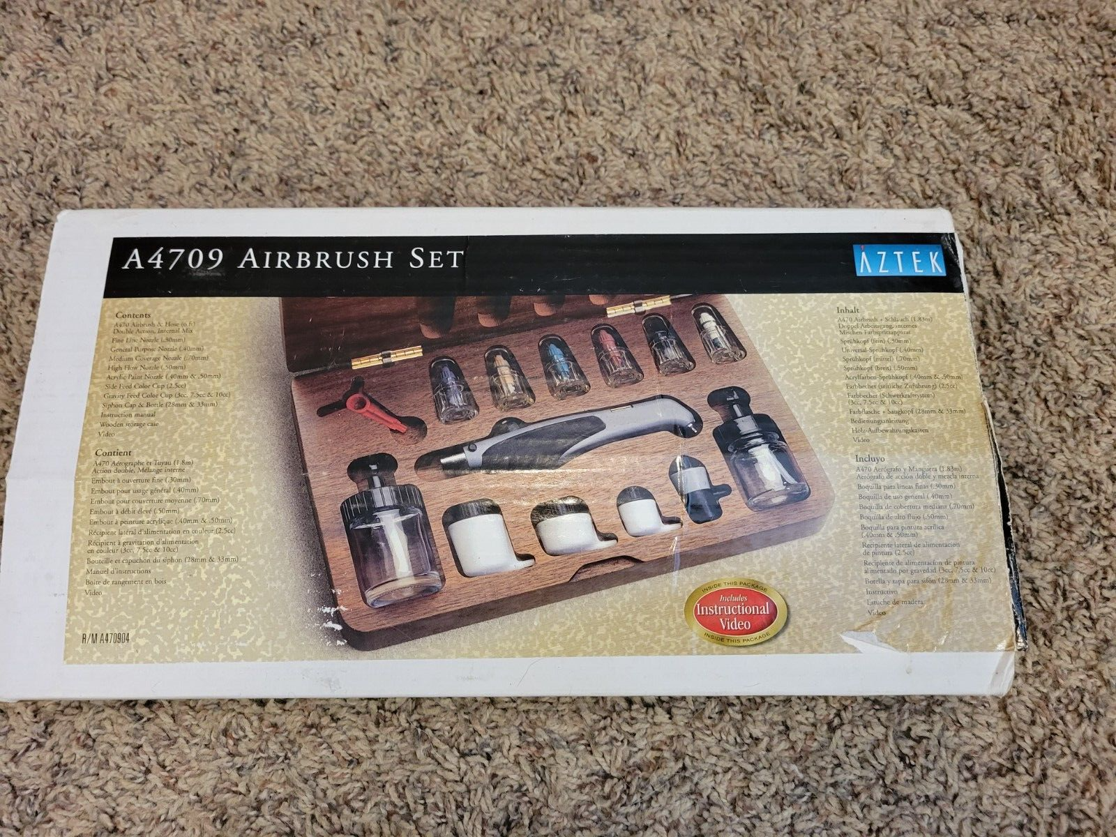A4709 Airbrush Set with Wood Case BRAND NEW IN BOX, NEVER USED!