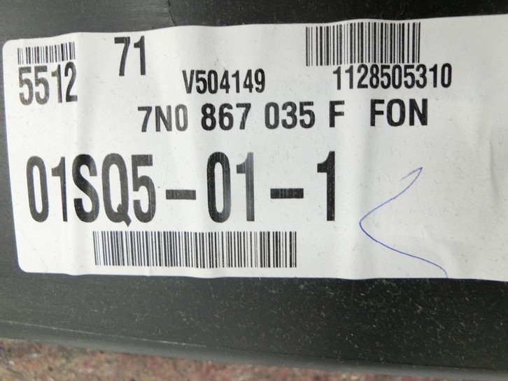 side paneling Right for Boot Seat Alhambra II 7N 10-15 - Bild 5