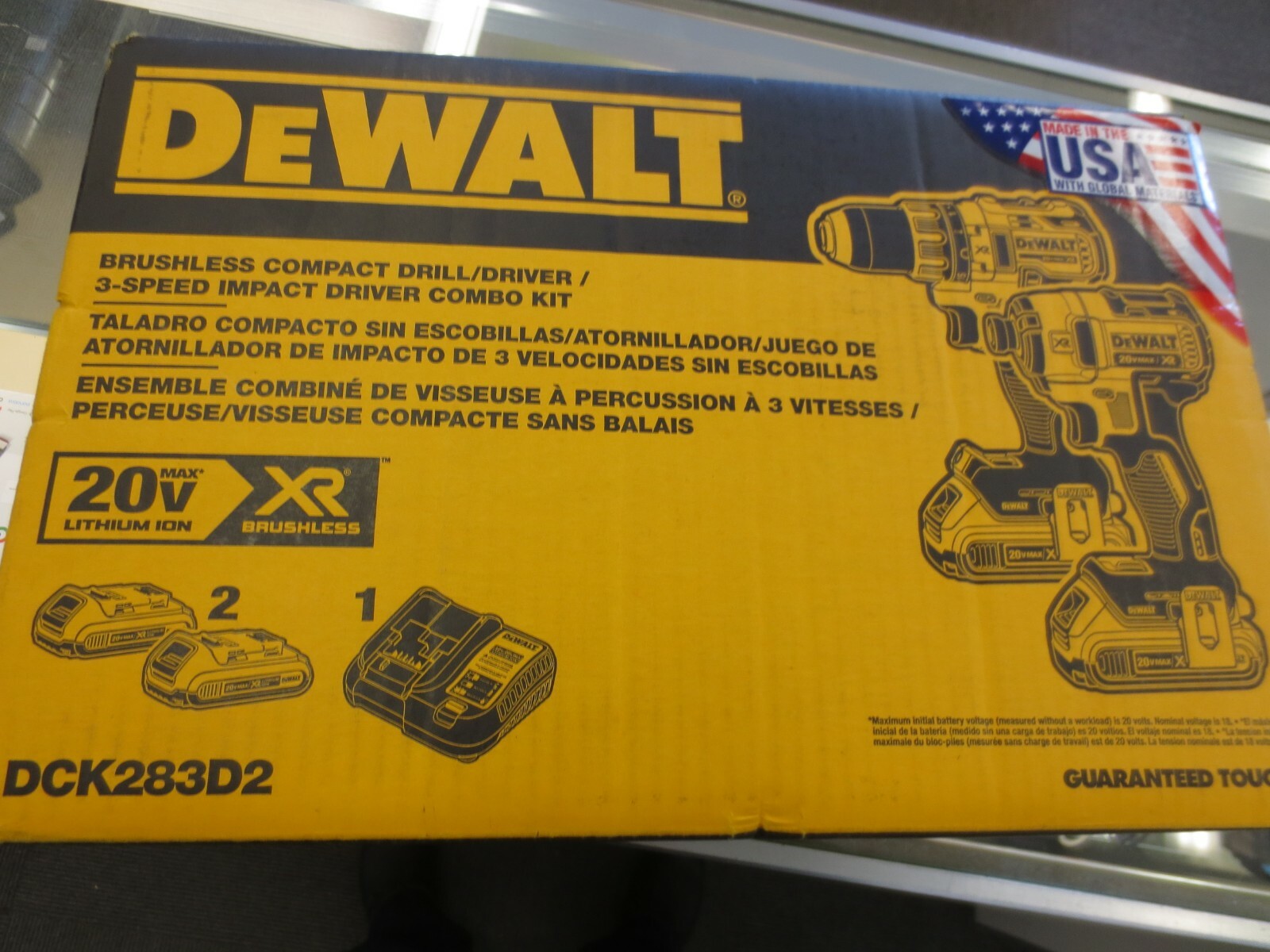 DeWALT DCK283D2 MAX XR Brushless Drill Driver Impact Combo Kit