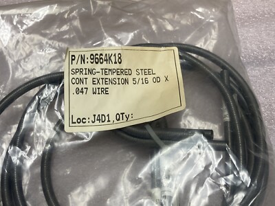Spring-Tempered Steel Cot Extentsion 5/16 OD X .047 Wire 9664K18 QTY:3