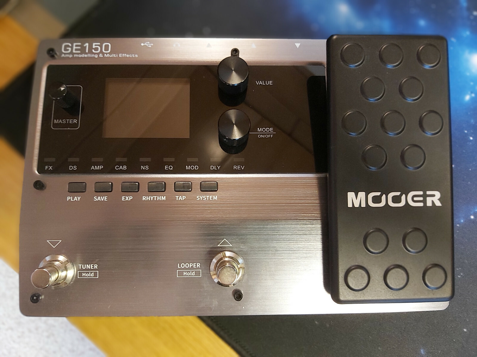 MOOER GE 150, Multi-Effekt-Pedal, Amp-Modelling, Effektgerät, Looper