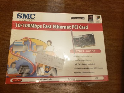 SMC FAST EZ 10/100 MBPS ETHERNET PCI NETWORK CARD SMC1244TX - SEALED
