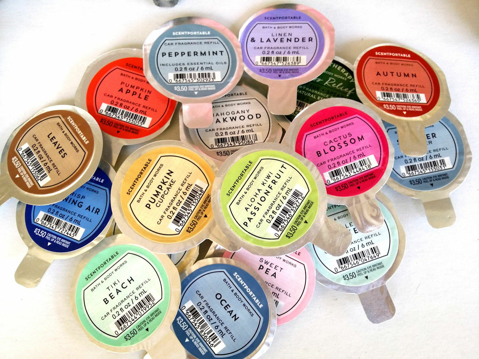 6 BATH AND BODY WORKS SCENTPORTABLE CAR FRAGRANCE REFILL U CHOOSE SCENT
