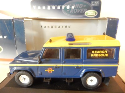 VANGUARDS VA09700 LAND ROVER DEFENDER SUNDERLAND LIFE BRIGADE. 1/43 SCALE. MIB