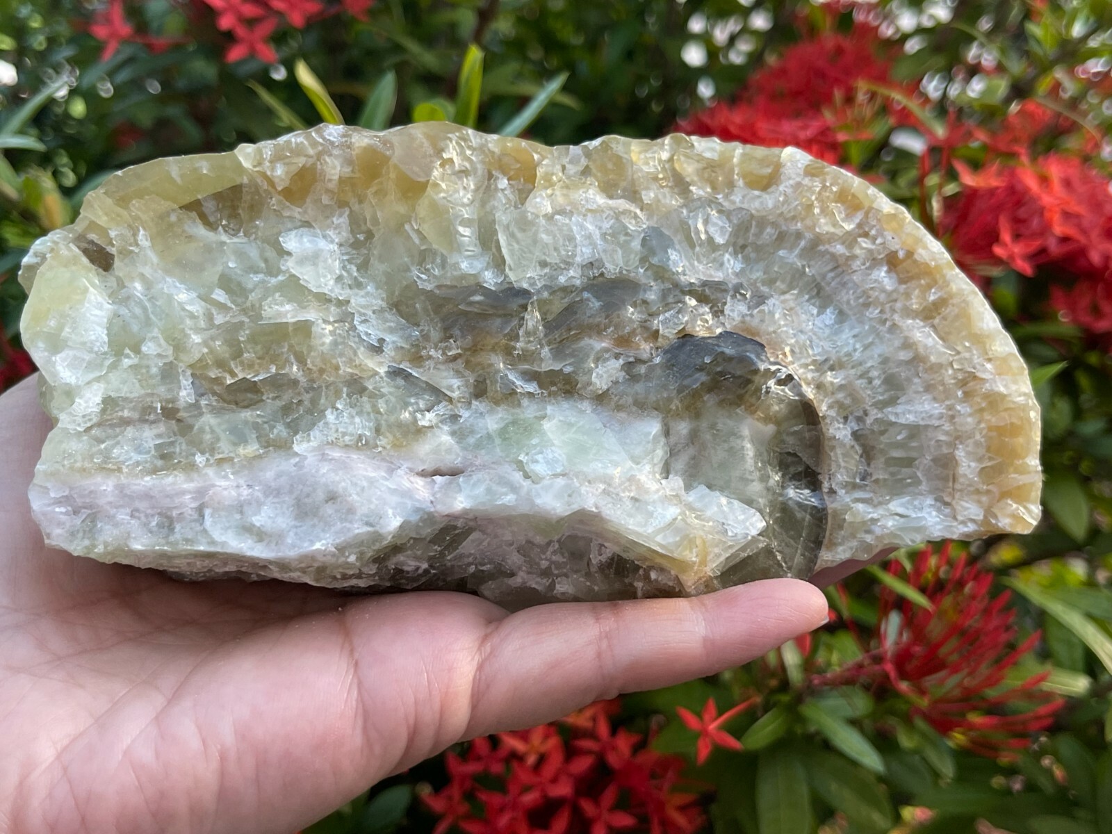 Extra Large Green Calcite Rough Stones, 2.5" - 6" Raw Calcite Green Natural