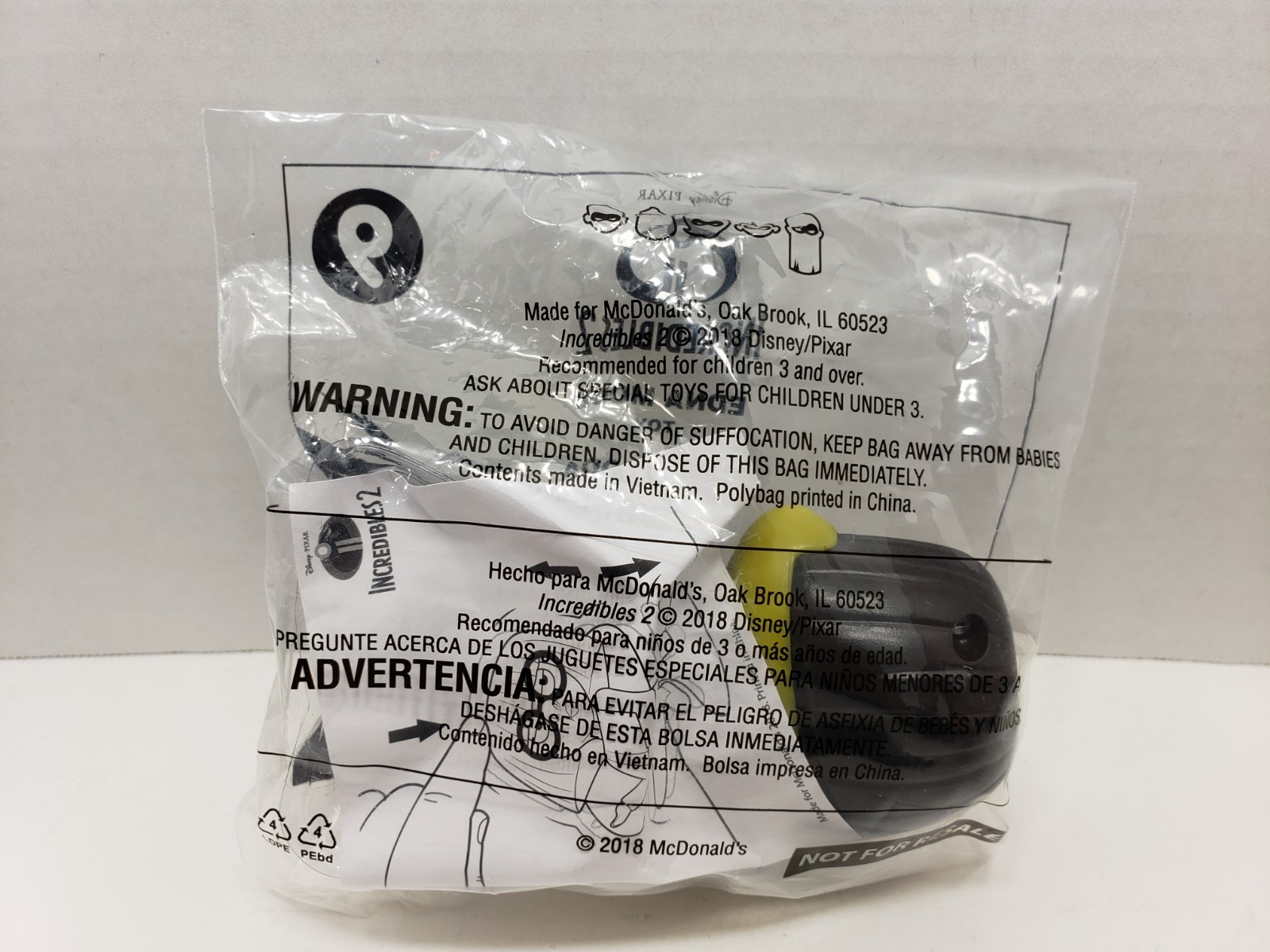 SEALED Pixar Incredibles 2 Edna Mode McDonald's Happy Meal Toy #9 Disney