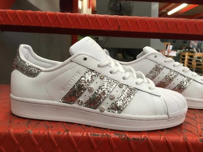 superstar con brillantini argento