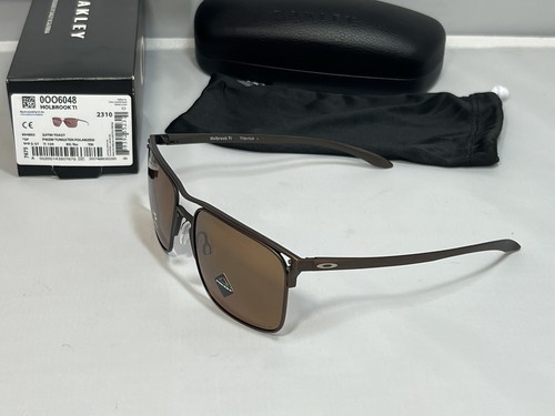 Pre-owned Oakley Holbrook Ti Sunglasses Titanium Satin Toast Prizm Tungsten Polarized