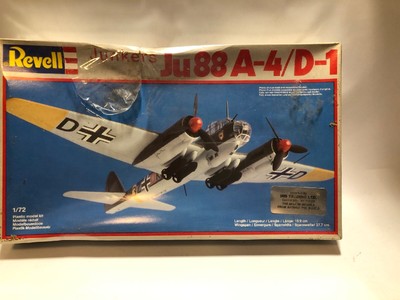 REVELL MODEL 1/72 SCALE JUNKERS Ju88 A-4/D-1 1983 COMPLETE 4130 MODEL KIT