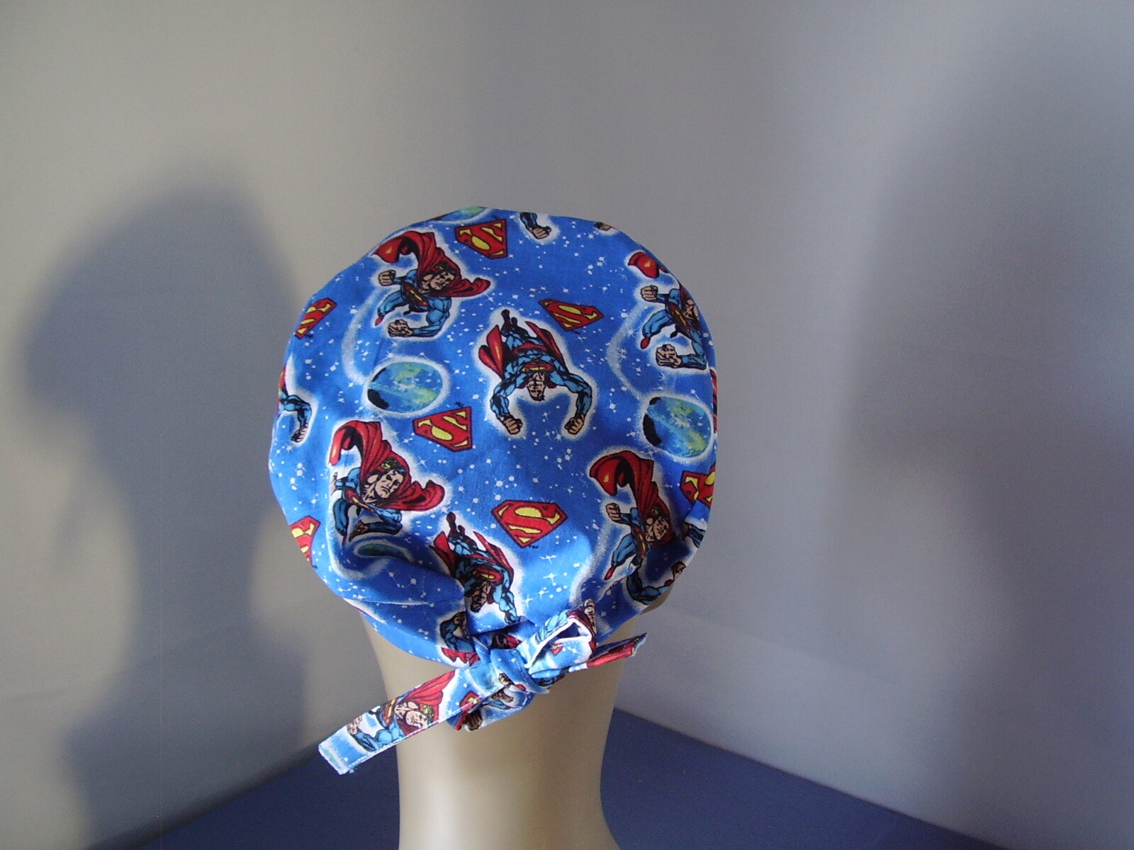 Scrub Hat Surgical Tieback Cap - Superman - One size