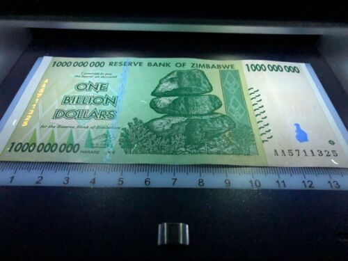 Zimbabwe 1 One Billion Dollar Bill Banknote Money -Pre 10 50 100 Trillion Series