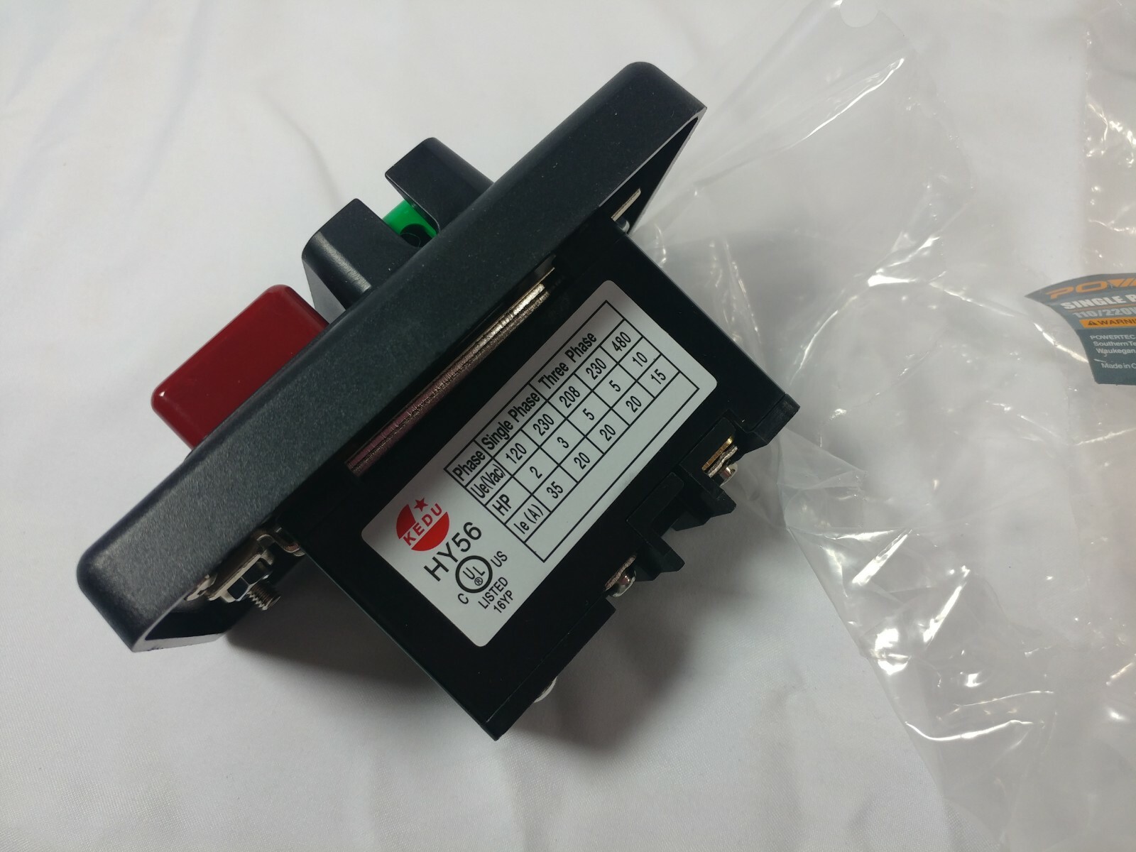 POWERTEC 71008 110/220V Single Phase On/Off Switch