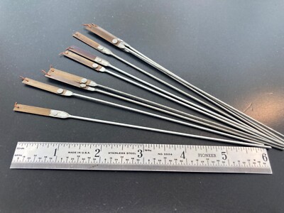 Antique Mantle Clock Pendulum Suspension Spring Rod 6 1/2'' in Length Set of 10