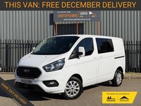 2022 Ford Transit Custom 2.0 300 EcoBlue Limited Crew Van Double Cab 5dr Diesel 
